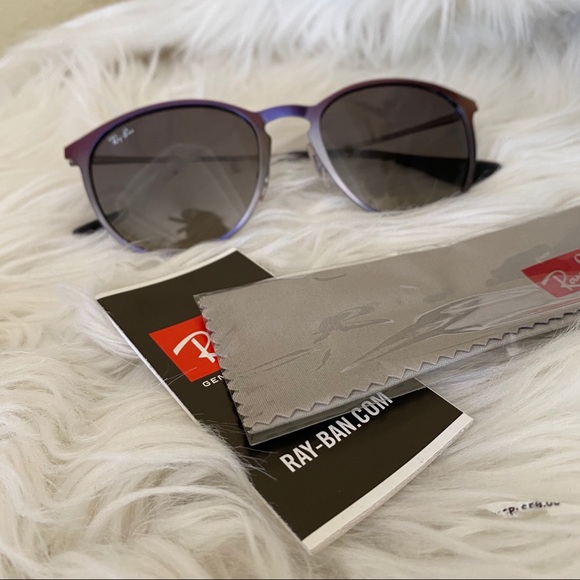 Ray ban 54mm Erika round sunglasses - Picture 6 of 11